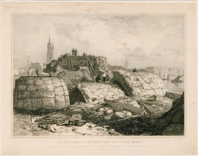 1832年6月に登場したオールドロンドンブリッジの一部 作： エドワード・ウィリアム・クック